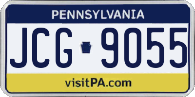 PA license plate JCG9055
