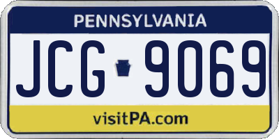 PA license plate JCG9069