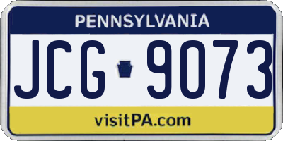 PA license plate JCG9073