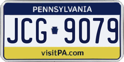 PA license plate JCG9079
