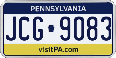 PA license plate JCG9083