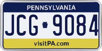 PA license plate JCG9084