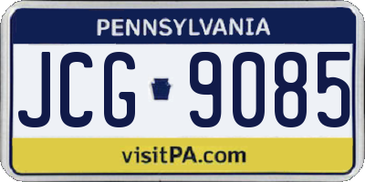 PA license plate JCG9085