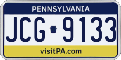 PA license plate JCG9133