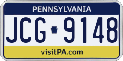 PA license plate JCG9148
