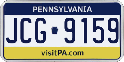 PA license plate JCG9159