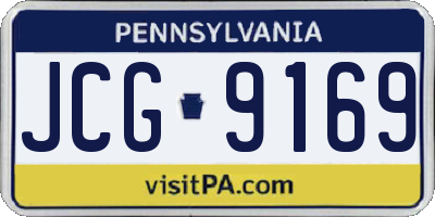PA license plate JCG9169