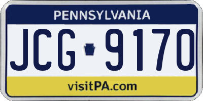 PA license plate JCG9170