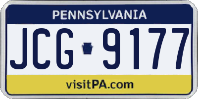 PA license plate JCG9177