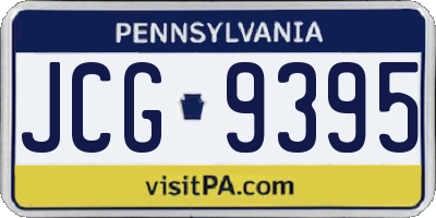 PA license plate JCG9395