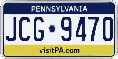 PA license plate JCG9470