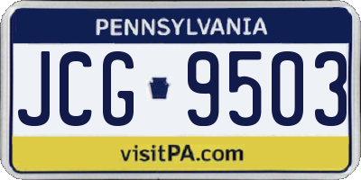 PA license plate JCG9503