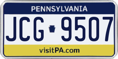 PA license plate JCG9507