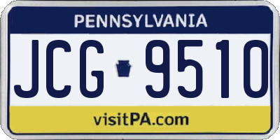 PA license plate JCG9510