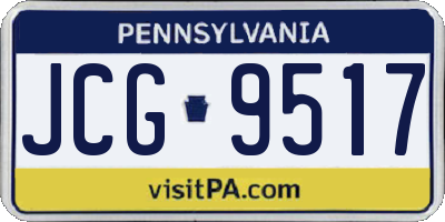 PA license plate JCG9517