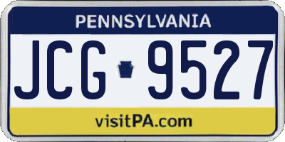PA license plate JCG9527