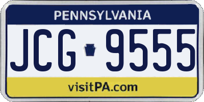 PA license plate JCG9555