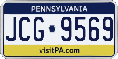 PA license plate JCG9569