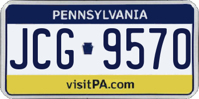 PA license plate JCG9570