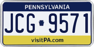 PA license plate JCG9571