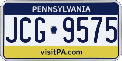 PA license plate JCG9575