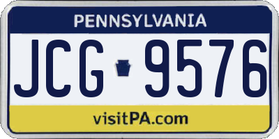 PA license plate JCG9576