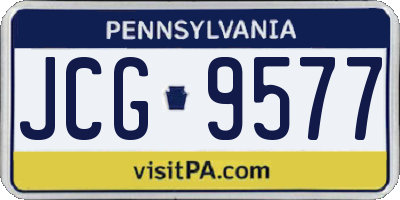 PA license plate JCG9577