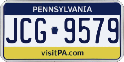 PA license plate JCG9579