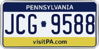 PA license plate JCG9588