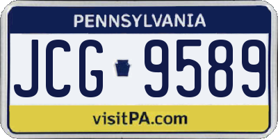 PA license plate JCG9589