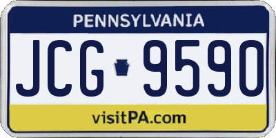 PA license plate JCG9590