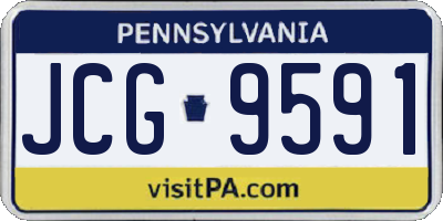 PA license plate JCG9591