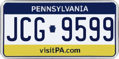 PA license plate JCG9599