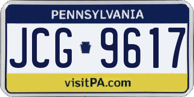 PA license plate JCG9617