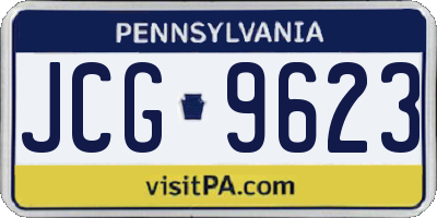 PA license plate JCG9623