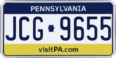 PA license plate JCG9655