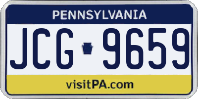 PA license plate JCG9659