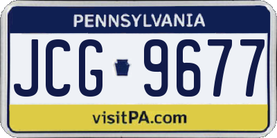 PA license plate JCG9677