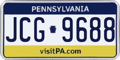 PA license plate JCG9688