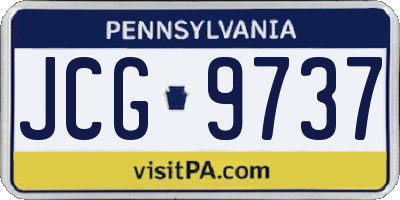 PA license plate JCG9737