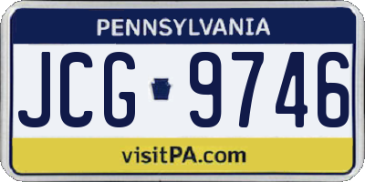 PA license plate JCG9746