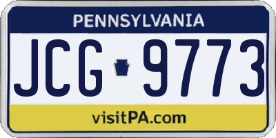 PA license plate JCG9773