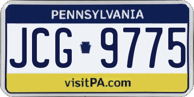 PA license plate JCG9775