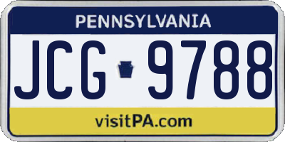 PA license plate JCG9788