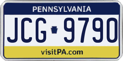 PA license plate JCG9790