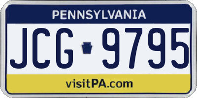 PA license plate JCG9795