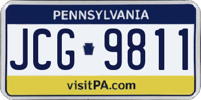 PA license plate JCG9811