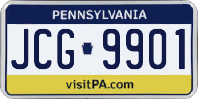 PA license plate JCG9901