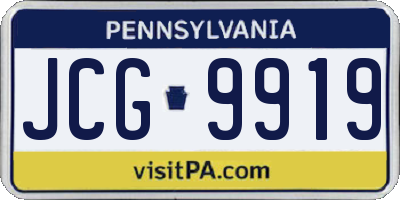 PA license plate JCG9919