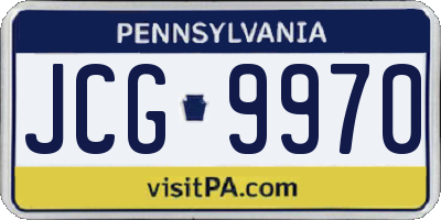 PA license plate JCG9970